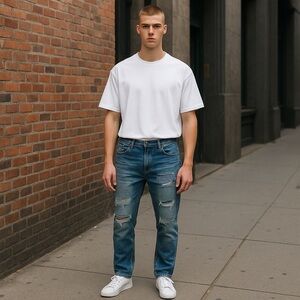 Distressed Blue Cult Jeans Size 34